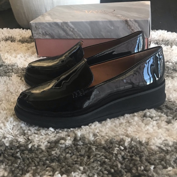 Franco Sarto Shoes - NWT Franco Sarto Patent Black Wedge Loafers Sz 8.5